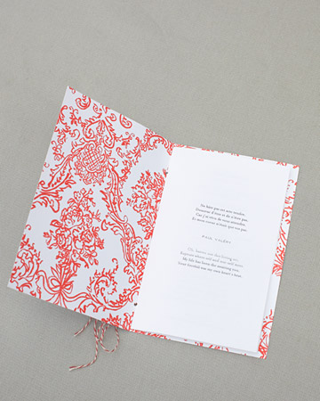 DETALLE: Programa de la boda para los invitados